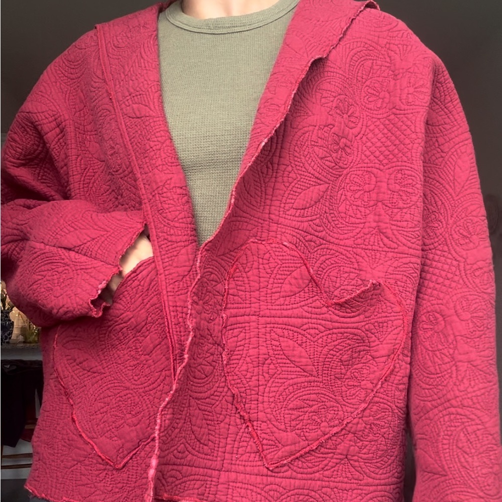 Handmade Quilted Jacket - red